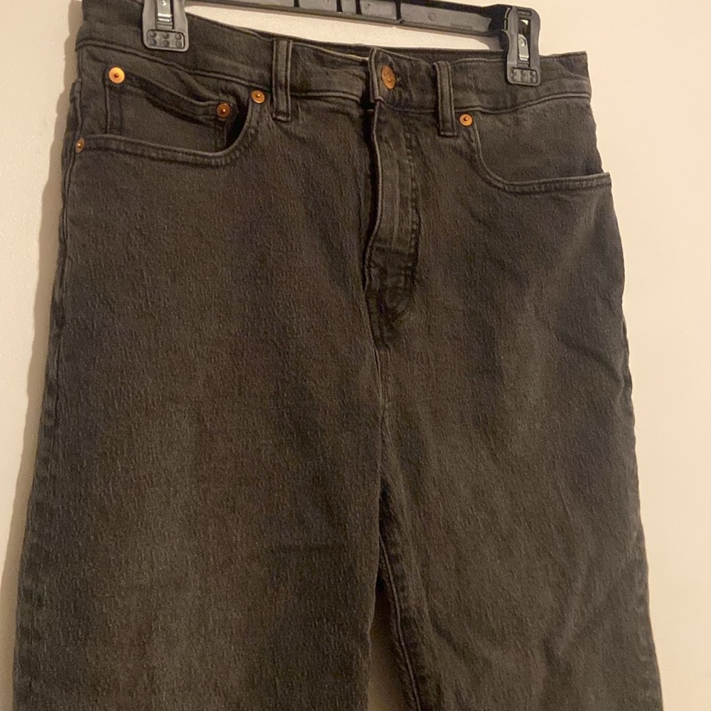 Madewell Charcoal 90s Straight Leg Jeans - Picture 4 of 10